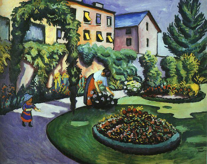 August Macke The Mackes' Garden at Bonn Spain oil painting art